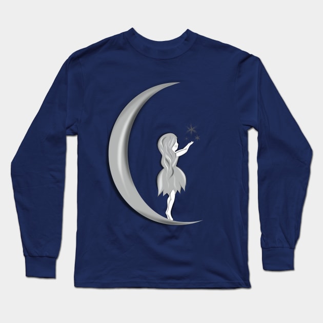 Dainty Moon Long Sleeve T-Shirt by DaintyMoonDesigns